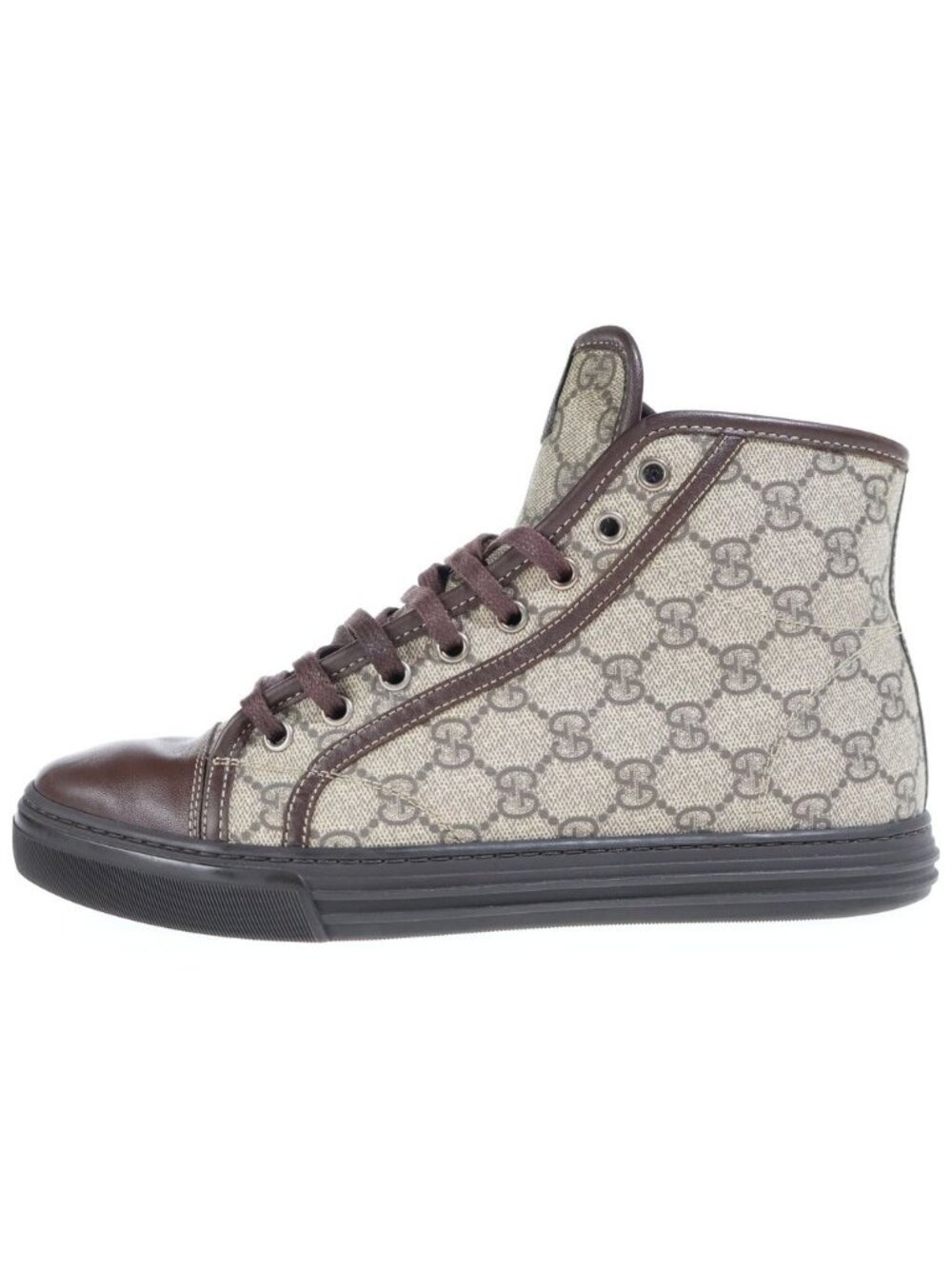 Gucci GG Canvas High Top Sneakers Brown